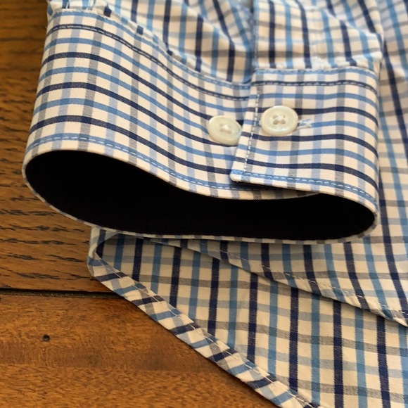 Calvin Klein long sleeve button up - blue check - Picture 3 of 6